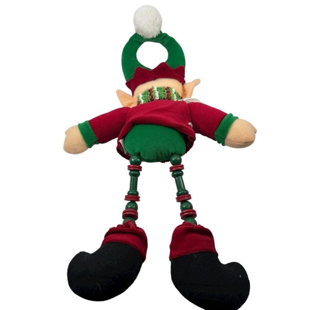 Christmas ELF Plush‎ Toy Door Hanger Red/Green , Felt,  COLLECTIBLE 22